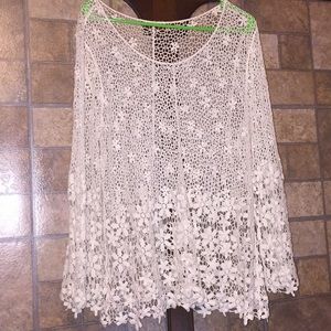 White knitted Lace blouse